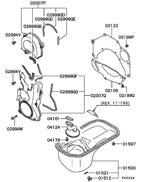 Cover,rear plate & oil pan