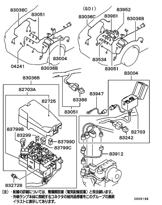 Wiring & attaching parts