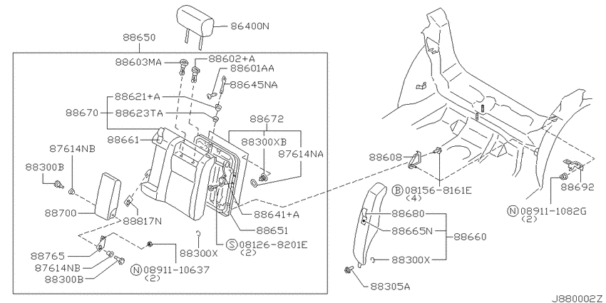 Rear seat