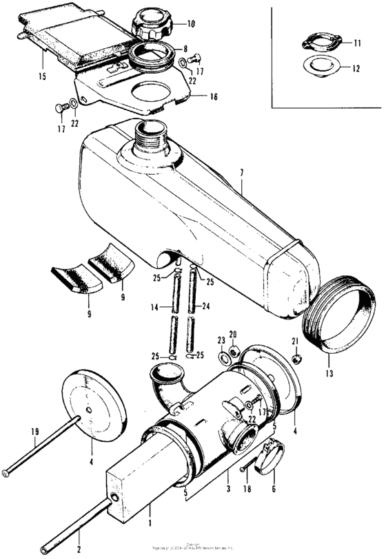 Fuel tank + air cleaner