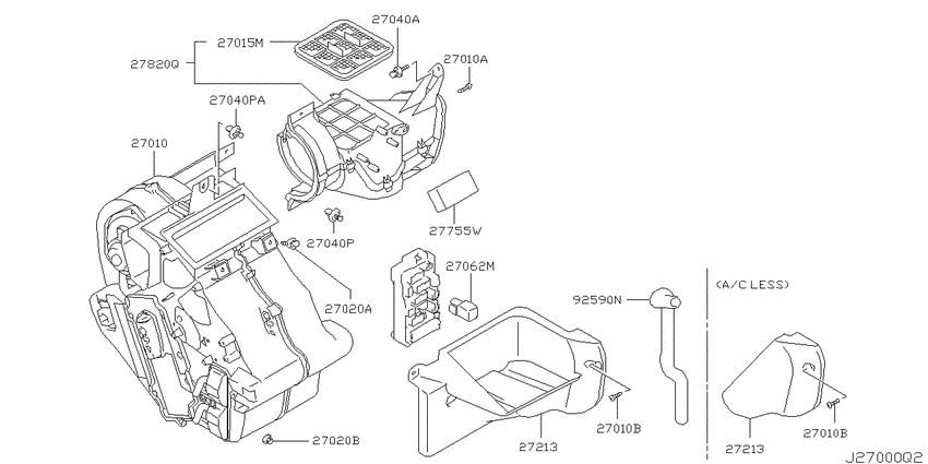 Heater & blower unit