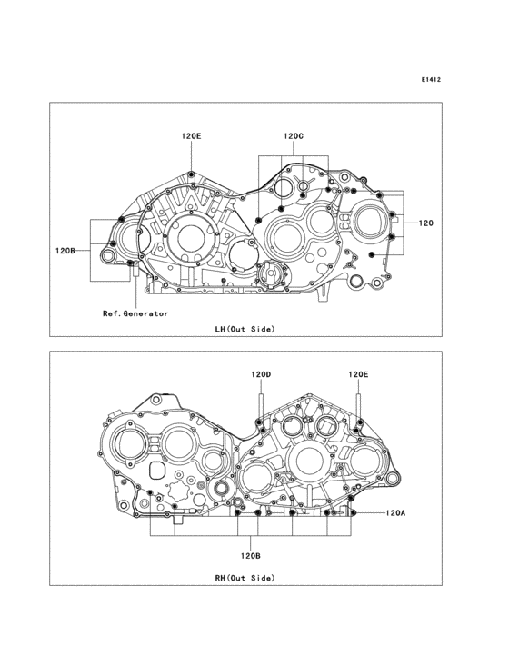 Crankcase bolt pattern