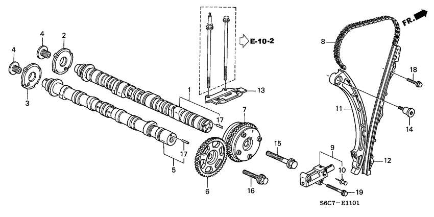 Camshaft/cam chain