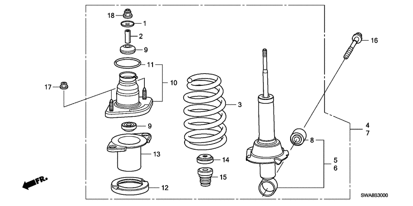 Rear shock absorber