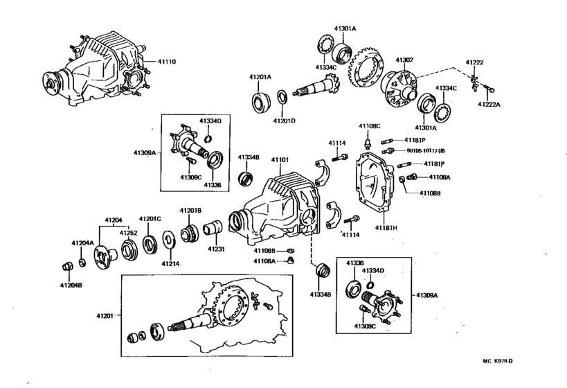 Rear Axle Housing & Differential for 1989 - 1993 Toyota SUPRA GA70 ...