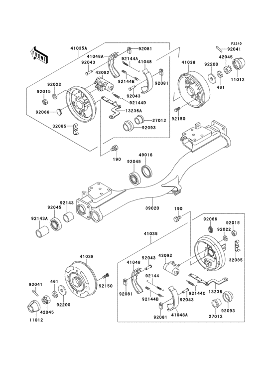 Rear hubs/brakes