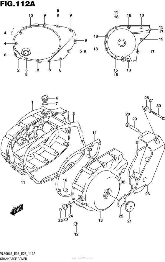 Crankcase Cover (Vl800L6 E03)