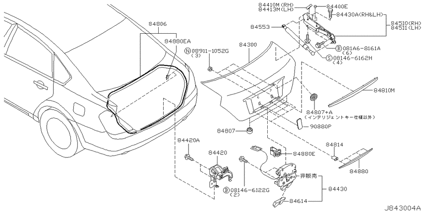 Trunk lid & fitting