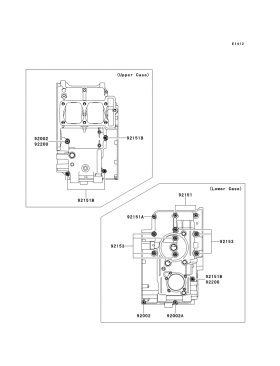 Crankcase bolt pattern