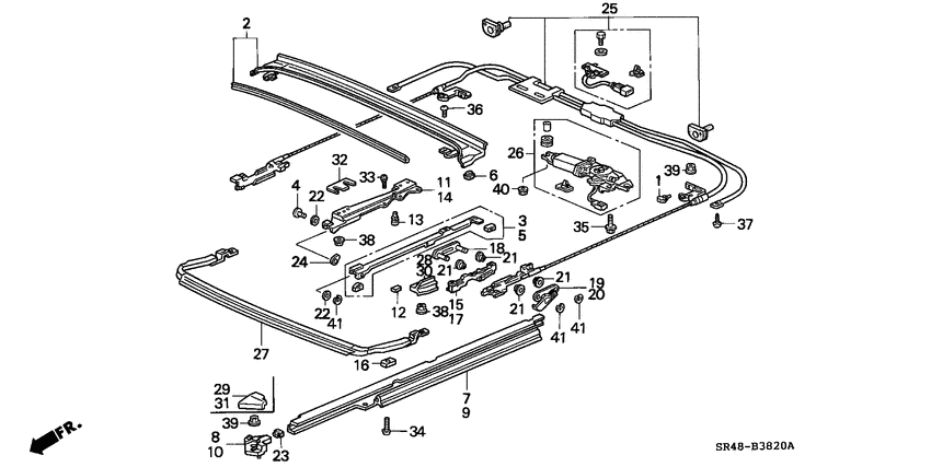 Roof slide components