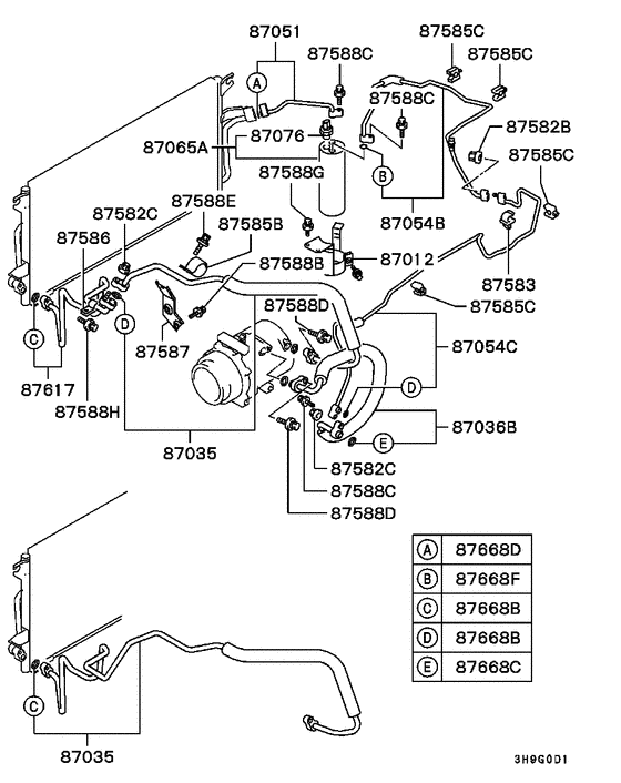 A/c condenser, piping