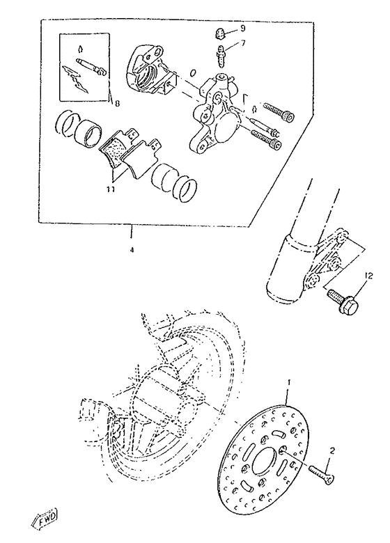 Front brake. caliper