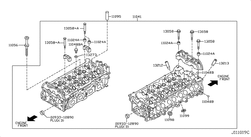 Cylinder head & rocker cover