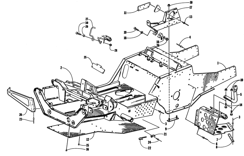 Front Frame And Footrest Assembly
