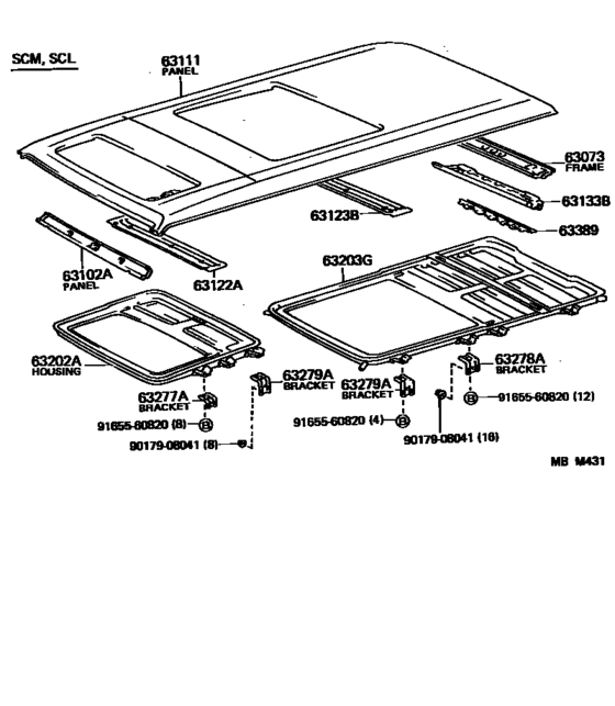 Roof Panel & Back Panel