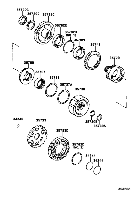 Planetary Gear, Reverse Piston & Counter Gear(Atm)