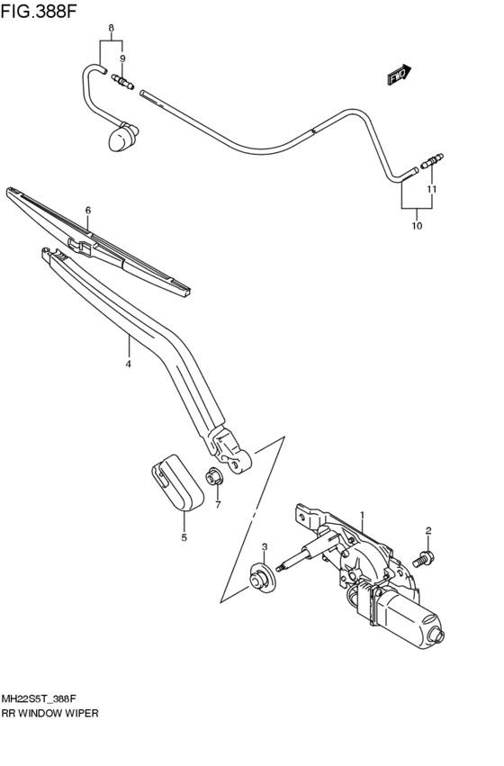 rear wind windshield wiper / washer