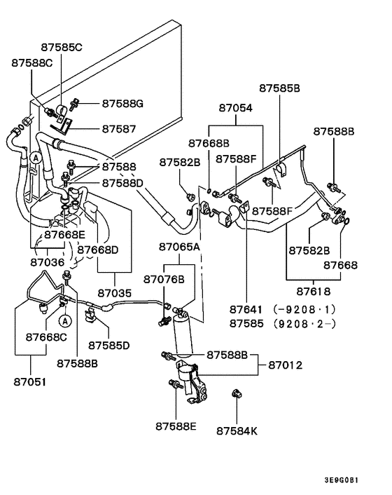 A/c condenser, piping