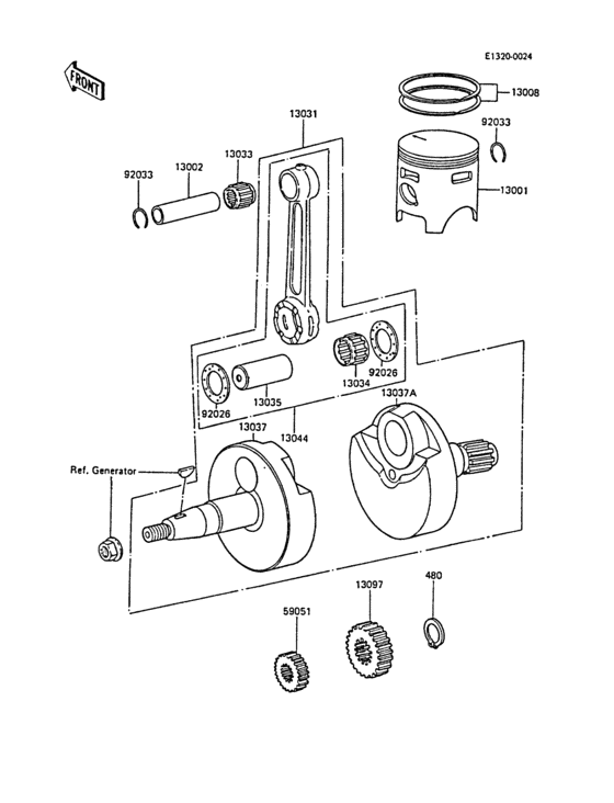 Crankshaft/piston(s)