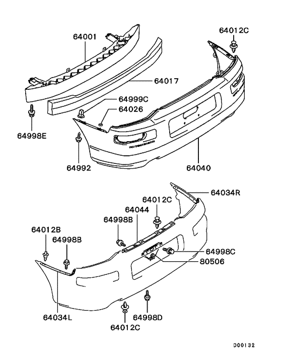 Rear bumper & support