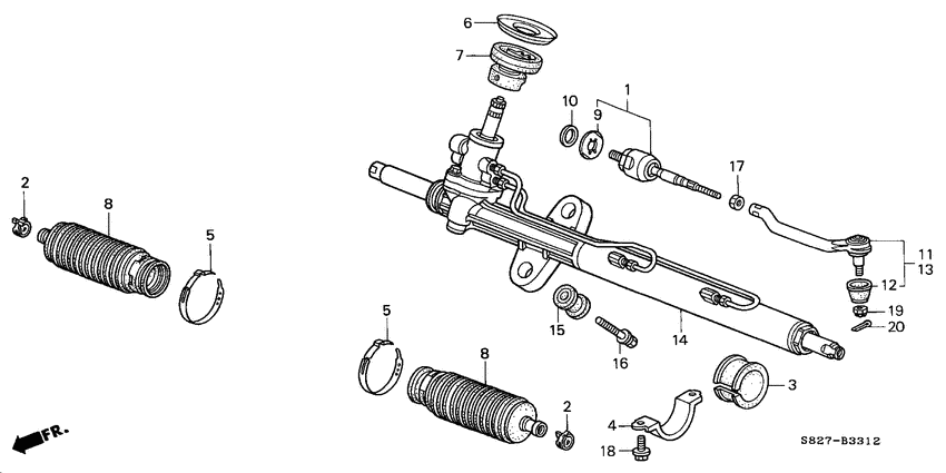 Power steering gear box