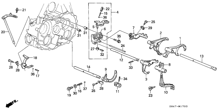 Shift fork/selector fork