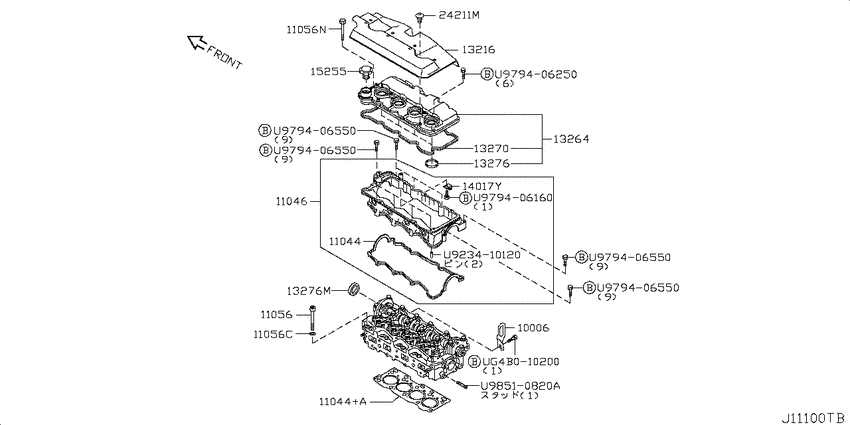 Cylinder head & rocker cover