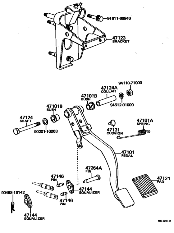 Brake Pedal & Bracket