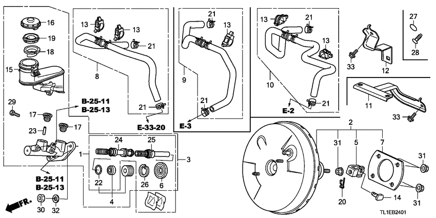 Brake master cylinder/ master power