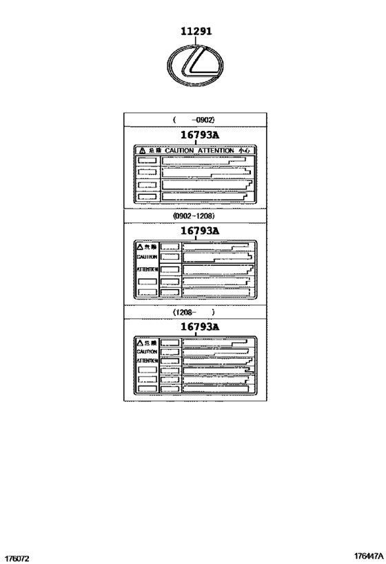 Caution Plate & Name Plate (Engine)