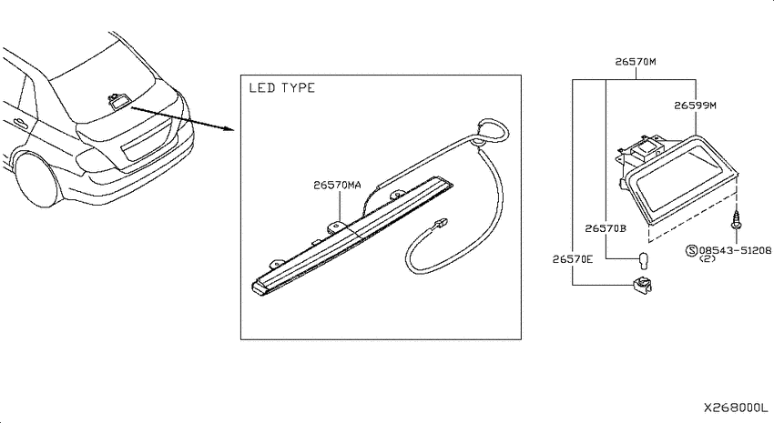 High mounting stop lamp