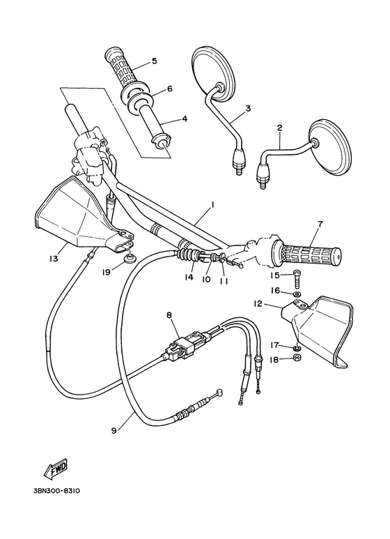 Steering handle & cable