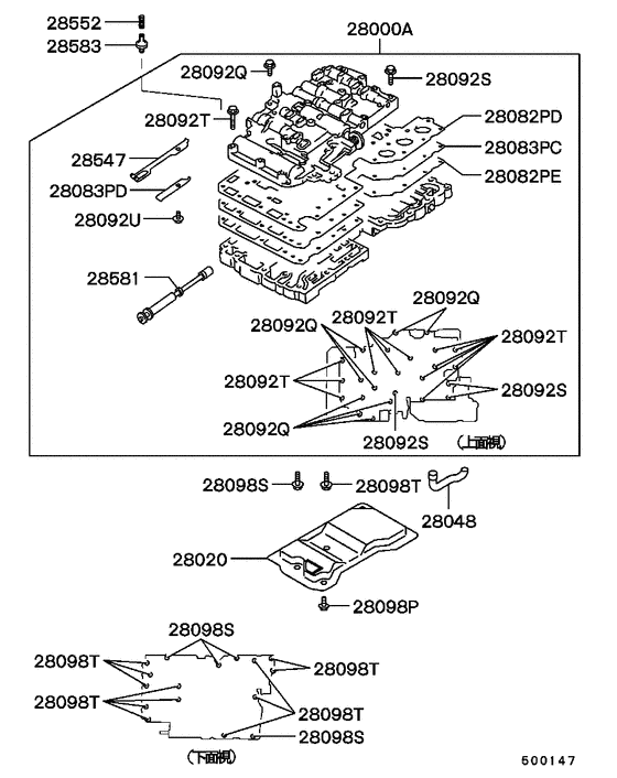 A/t valve body