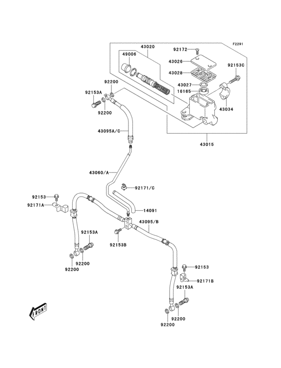 Front master cylinder