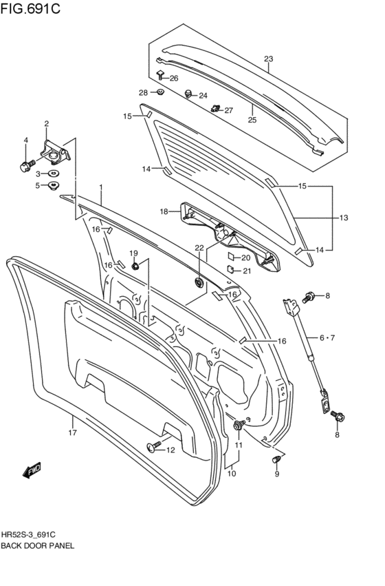 back door panel