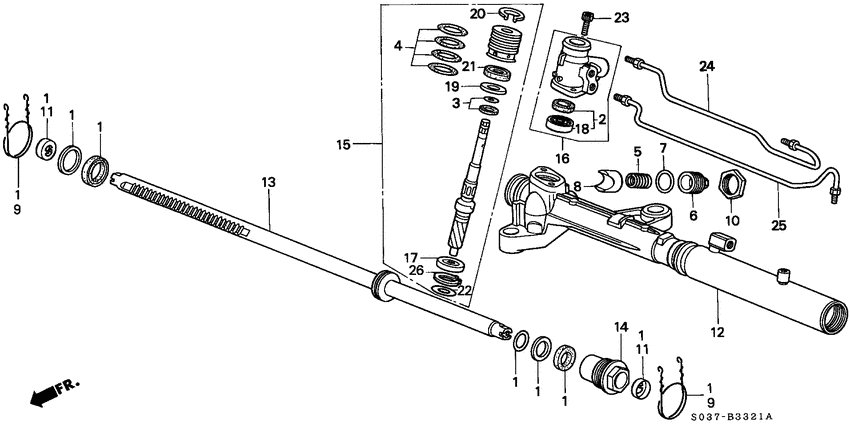 Power steering gear box components