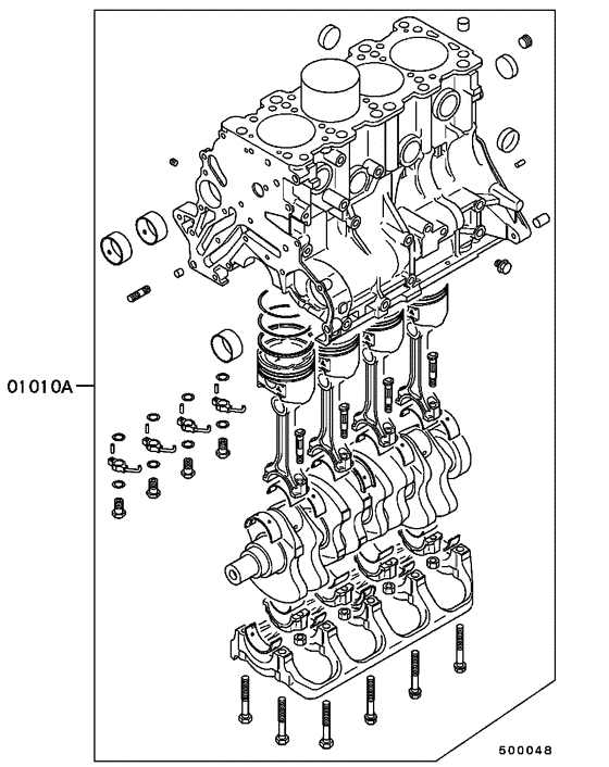 Short engine assy