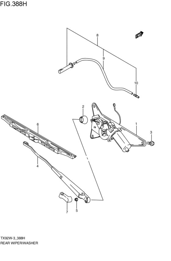rear wind windshield wiper / washer