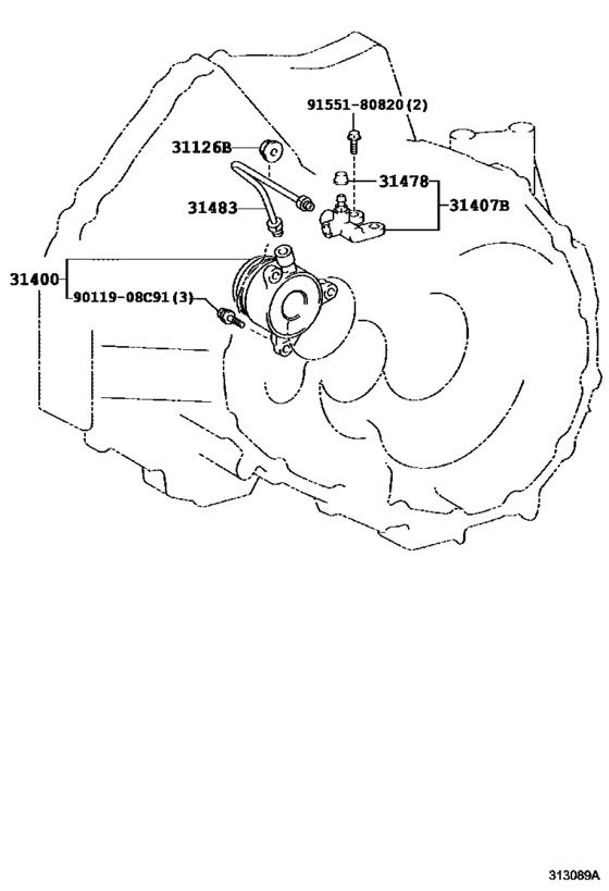 Clutch Release Cylinder for 2016 2018 Toyota ETIOS/ LIVA/ CROSS NGK12