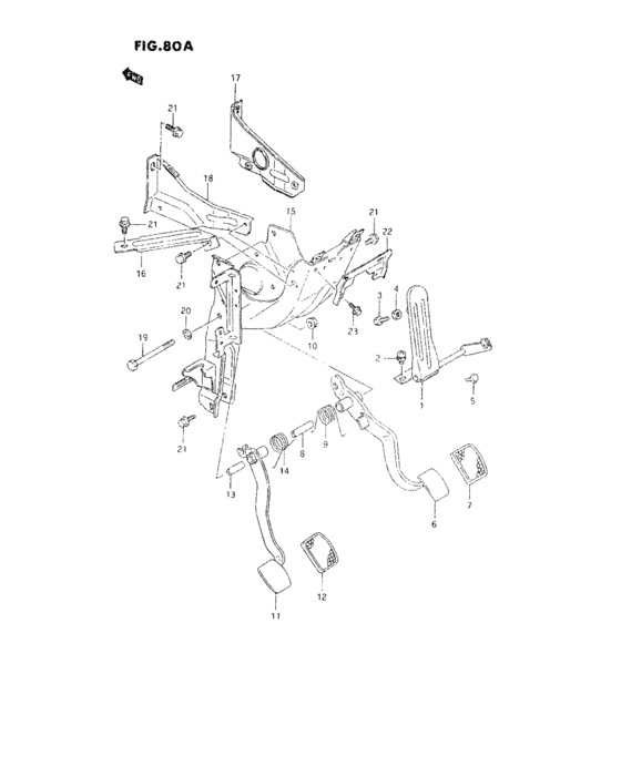 Pedal and pedal bracket
