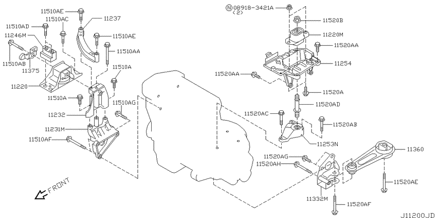 Engine & transmission   mounting