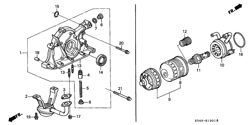 Oil pump/oil strainer