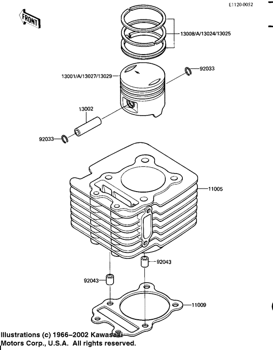 Cylinder/piston
