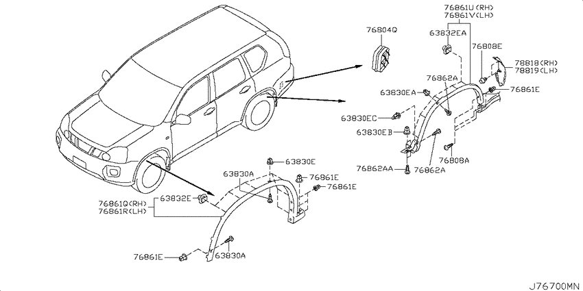 Body side fitting