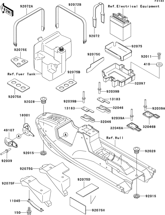 Hull fittings(jf650-a6/a7/a8)