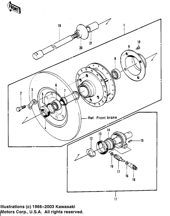 Front hub