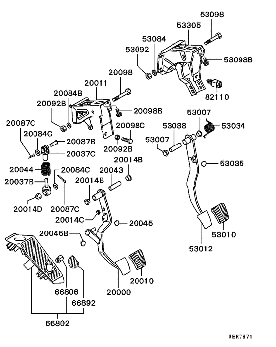 Brake & clutch pedal