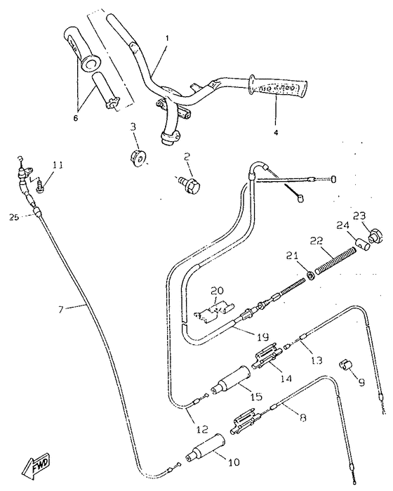 Steering handle & cable