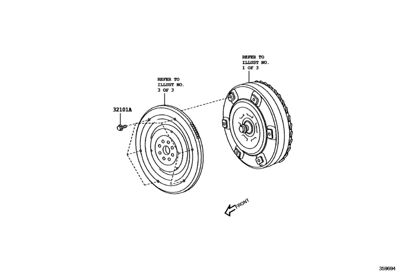 Torque Converter, Front Oil Pump & Chain (Atm)
