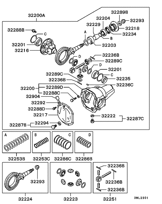 Front axle differential